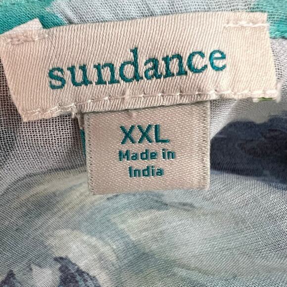 SUNDANCE Floral Ruffle Lace Fields Of Beauty Turquoise Dress Size XXL - Picture 15 of 16